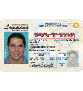 Louisiana Driver's License, Novelty
