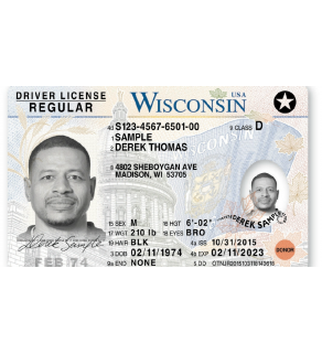Wisconsin Driver's License, Enhanced (Novelty)