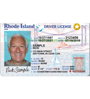 Rhode Island Driver's License, Novelty