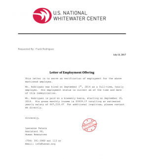 Letter, Job Offer