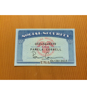 SSN Card, Front Snapshot
