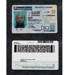 License Snapshot, Front w/Scannable Back