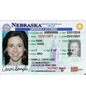 Nebraska Driver's License, Novelty (Enhanced)