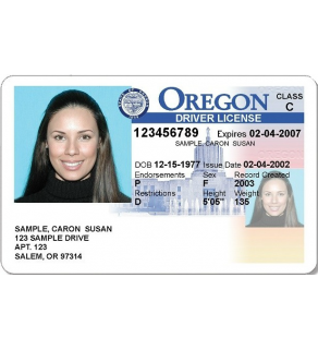 Oregon Driver's License, Novelty