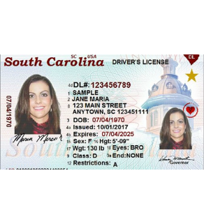 South Carolina Driver's License, Novelty
