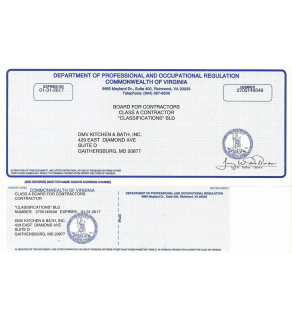 Business License, Contractor's